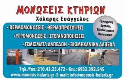 ΜΟΝΩΣΕΙΣ ΚΤΙΡΙΩΝ ΚΕΡΑΤΣΙΝΙ ΧΑΛΑΡΗΣ ΕΥΑΓΓΕΛΟΣ