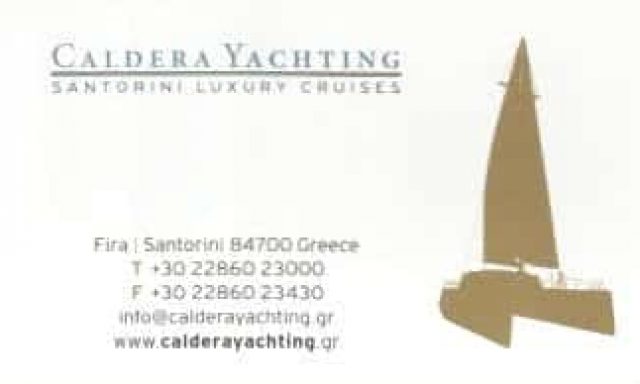 CALDERA YACHTING – ΚΑΛΝΤΕΡΑ ΓΙΩΤΙΝΓΚ ΝΕΠΑ