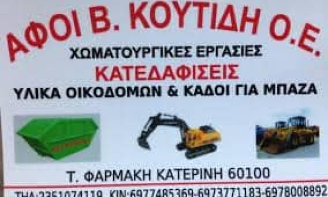 ΚΟΥΤΙΔΗΣ ΣΑΒΒΑΣ – ΑΝΑΚΥΚΛΩΣΗ ΜΠΑΖΩΝ – ΚΑΤΕΡΙΝΗ ΠΙΕΡΙΑΣ