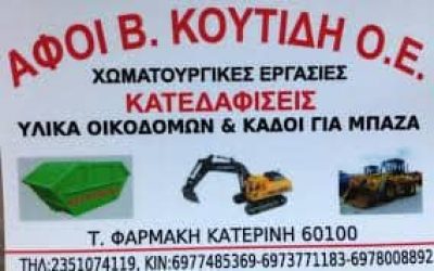 ΚΟΥΤΙΔΗΣ ΣΑΒΒΑΣ – ΑΝΑΚΥΚΛΩΣΗ ΜΠΑΖΩΝ – ΚΑΤΕΡΙΝΗ ΠΙΕΡΙΑΣ